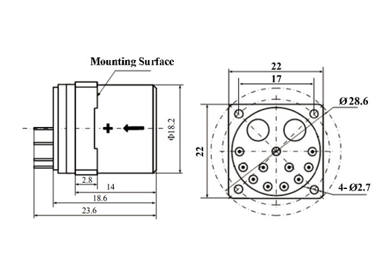 Temperatuurgecalibreerde versnellingsmeter sensor met drempel en resolutie ≤5 ((μg)