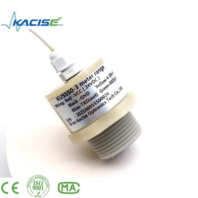 RS485 Uitgang IP68 Waterdicht Corrosiebestendige PTFE Ultrasone Niveausensor KUS550
