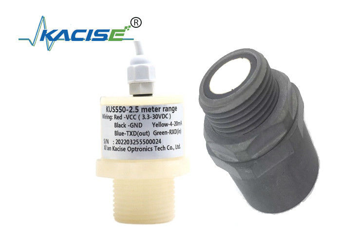 KUS550 PTFE waterdichte ultrasone niveausensor met RS485-uitgang en meetbereik van 3 m