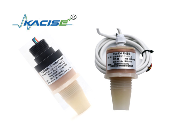 PVDF 5m Ultrasone waterniveaumeter 5V RS485 output liquide Level Sensor KUS600