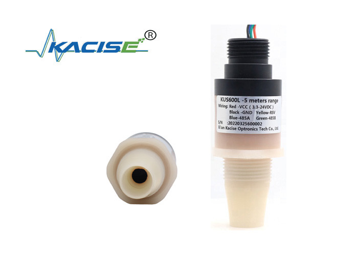 5 m intelligente Ultrasone water niveau meter 5 V RS485 output PVDF liquide Niveau Sensor KUS600