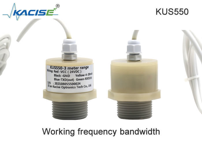 Ultrasone niveausensor van de KUS550-serie met laag stroomverbruik IP68-bescherming en PVDF-schelmateriaal