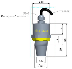 5V anti-diefstal ultrasone brandstofniveausensor voor brandstofbeheer RS485 5m