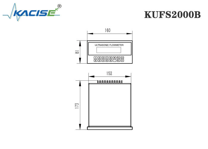 Clamp On Type Ultrasone Stroommeter Panel Mount KUFS2000B met een nauwkeurigheid ≤ 1%