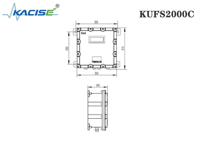 KUFS2000C de explosiebestendige Ultrasone Klem van de Stroommeter op Type