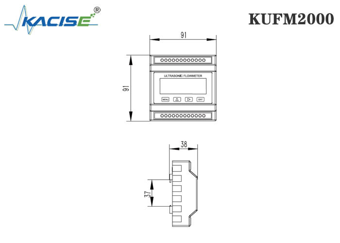 KUFM2000 klem op van de de Metermodule van de Type Ultrasone Stroom Kleine het Volume Algemene Functie
