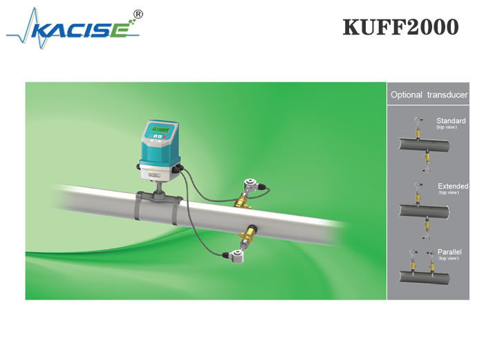KUFF2000 Ultrasone flowmeter met vaste inbreng en ±1% nauwkeurigheid voor DN50-DN6000 buismaten en bidirectionele metingen