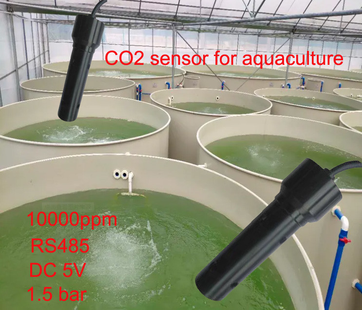 Het Waterkwaliteit die van RS485 IP68 Opgeloste Co2-Sensor voor Aquicultuur 10000PPM controleren