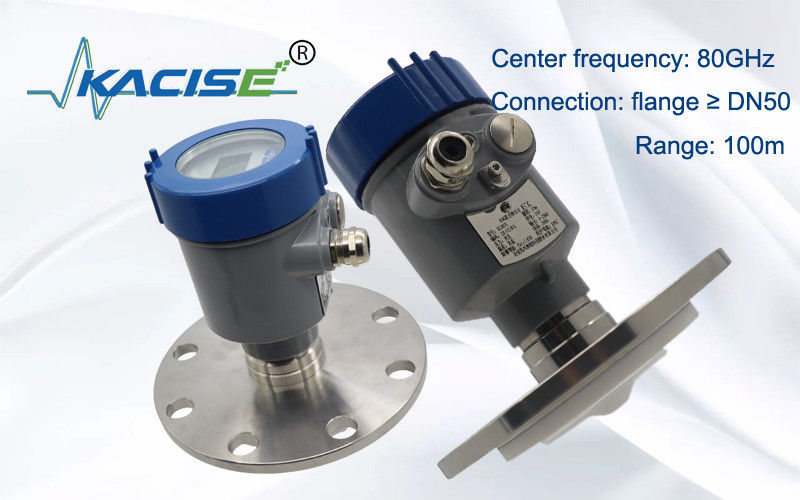 KACISE OEM 80GHz radarniveau sensor met 4-20mA uitgang en IP67 bescherming voor hoog niveau meting
