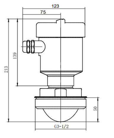 Kacise OEM 80G Radar Level Transmitter met 80GHz Frequency 50m Range en IP67 bescherming