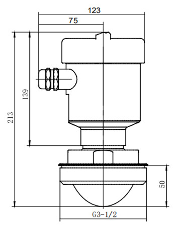 Sterke Corrosieve Vloeibare Chemische het Niveausensor 80m FMCW KLD804 van de Tanksradar