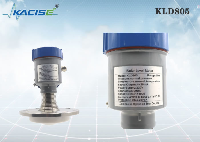 KLD805 80GHz radarniveausensor met PTFE-antenne en IP67-bescherming voor vloeistofniveaumeting