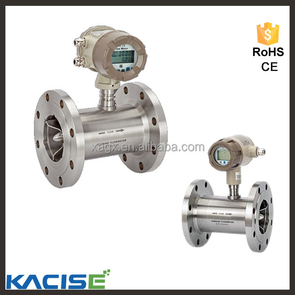 KXTUF Flanged Type Digital Diesel Fuel Liquid Water Turbine Flow Meter Hoog nauwkeurigheid 4-20ma Output