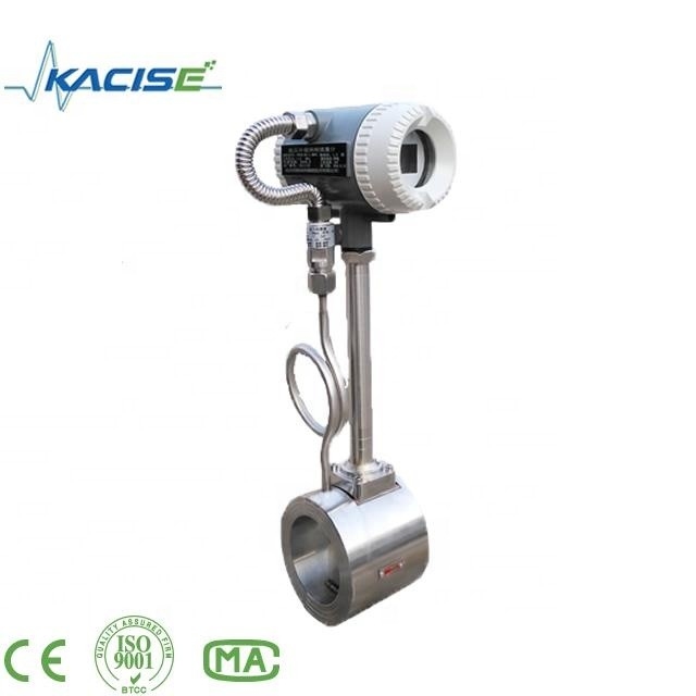 Digitale vortexdoelstroommeter met stroomvoorziening 24VDC en 3*1,2V accu of AC90 ~ 260V voedingsadapter