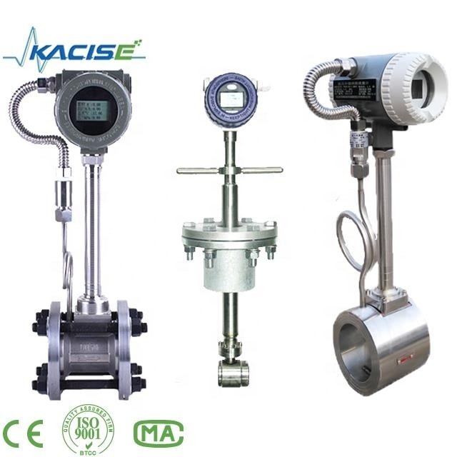 Digitale vortexdoelstroommeter met stroomvoorziening 24VDC en 3*1,2V accu of AC90 ~ 260V voedingsadapter