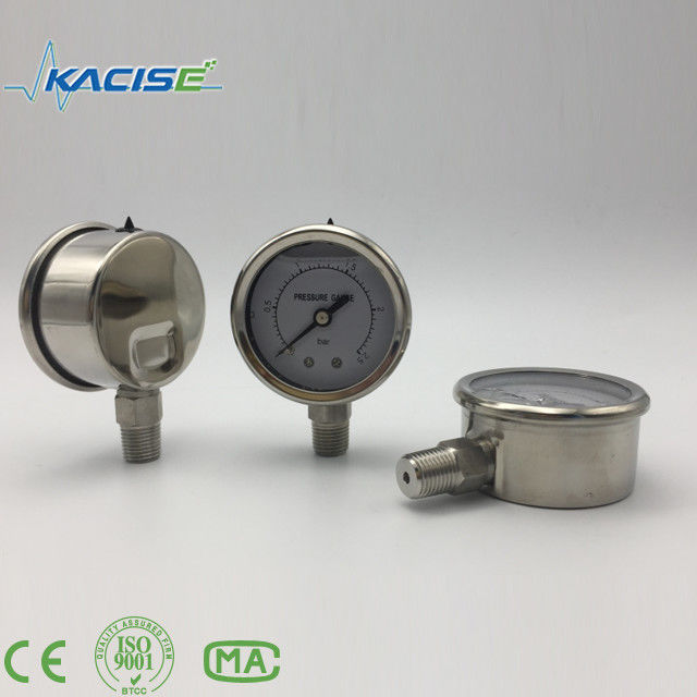 60 mm aluminium oliegevulde LPG-stikstofmanometer voor hoge viscositeit en corrosieve media
