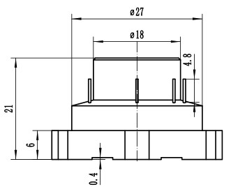 Multifunktioneel miniaturiseerd bereikdetector met versnellingsmeter voor verschillende industrieën met F18.2mm X23mm grootte