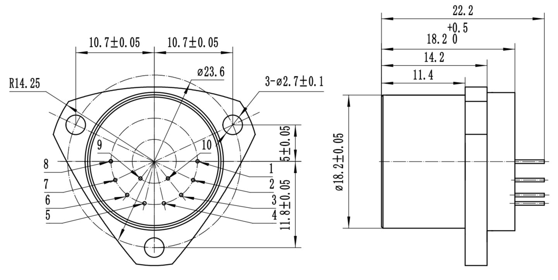 Kleine grootte 18,2 mm x 23 mm versnellingsmeter sensor hoge precisie met bandbreedte 800-2500 Hz