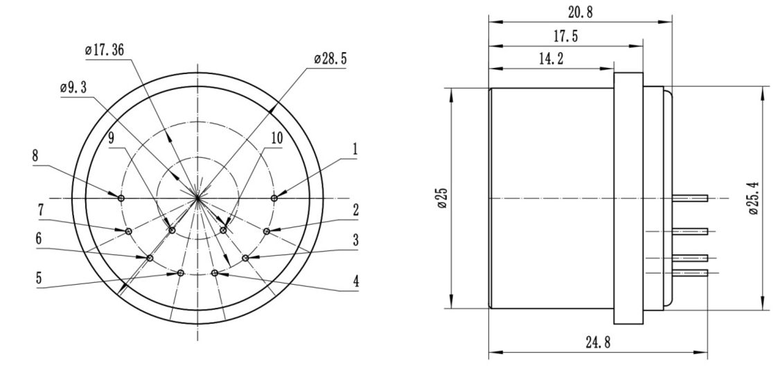 Accelerometer sensor voor het meten van machine trillingen met afwijking waarde K0/K1 < 5 mg