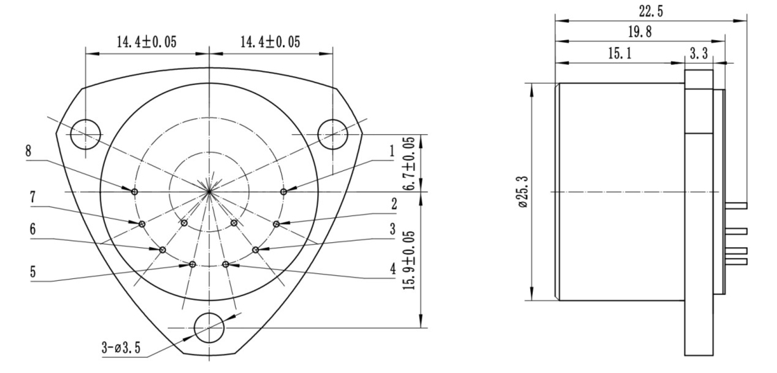 Accelerometer sensor voor het meten van machine trillingen met afwijking waarde K0/K1 < 5 mg