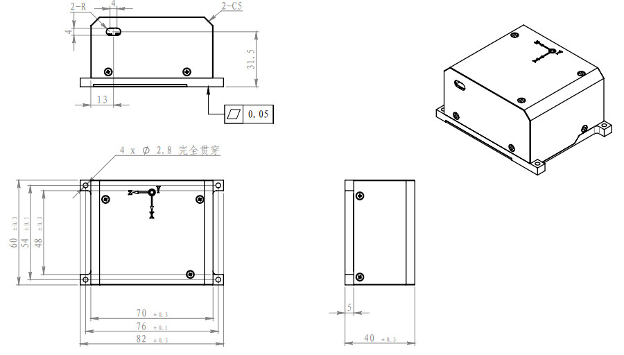 ≤0,01/≤0,1 Willekeurige wandelcoëfficiënten Elektronische gyroscoop sensor Betrouwbare prestaties