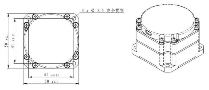 Inertiële navigatiesystemen Hoekversnellingsmetingsinstrument met willekeurige loopcoëfficiënt ≤0,01 ((o) /H ^ 1/2