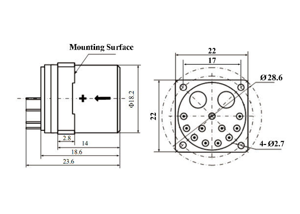 Vibratiebewaking Accelerometer sensoren worden gebruikt om machine trillingen te meten Bereik is ±80g en Schok is 100g