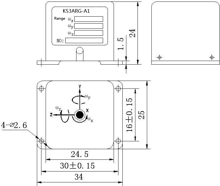 Aanpasbare bandbreedte 80Hz Mems Gyroscoop Mems Gyro Wide Temp Range -45 ̊+80 ̊C Niet-lineariteit ≤0,05 ̊% FR