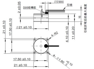 Breedband Laag vermogen Eenassige kwarts afstemvork Gyroscoop Resolutie ≤0,01°/s Gewicht <100g