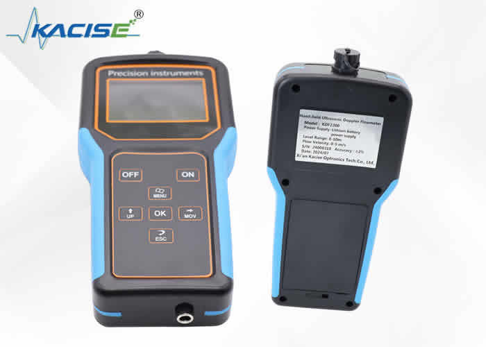 Draagbare Doppler-flowmeter met IP65/IP67-beschermingsgraad, gegevensopslagfunctie en 12V oplaadbare lithiumbatterij