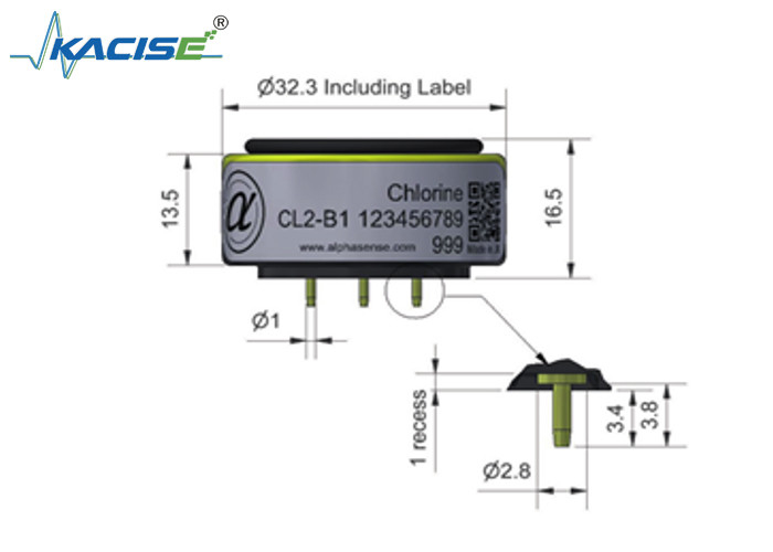 20 Bereikresolutie 0,02 CL2-B1/CL2-B1 Chloorsensor voor nauwkeurige detectie