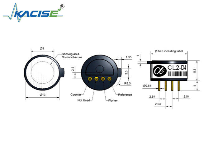 CL2-D4 Kleine chloorsensor met snelle reactietijd en hoge gevoeligheid voor nauwkeurige gasdetectie