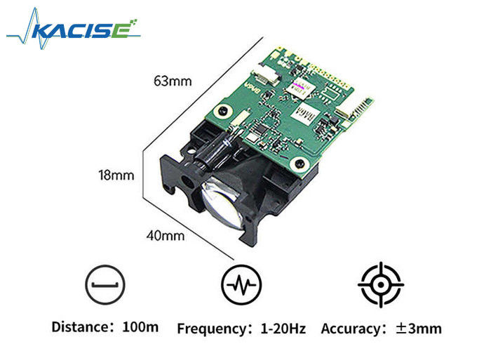 LSBM-100 Laser-bereikmodule voor industriële automatisering met een meetbereik van ± 3 mm van 100 m en een updatefrequentie van 20 Hz