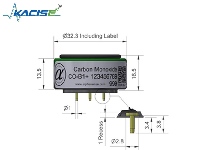 CO-B1/CO-B1 koolmonoxidesensor Nulstroom ± 4 bereik 5000 voor nauwkeurige detectie