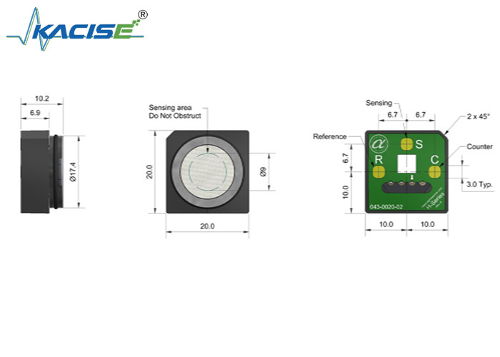 Miniatuur CO-H4X koolmonoxidesensor met hoge resolutie en lage nulstroom voor industriële installaties