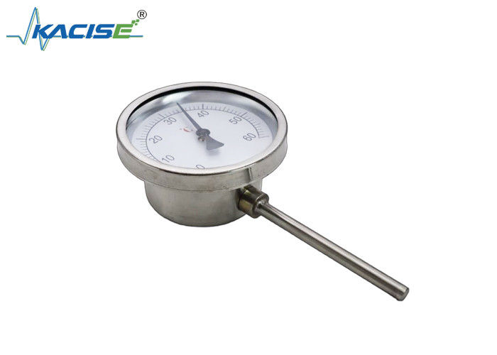 Bimetallische thermometer van roestvrij staal 304/316 met aanpasbare stamlengte en EN 13190 of ASME B40.3-certificering