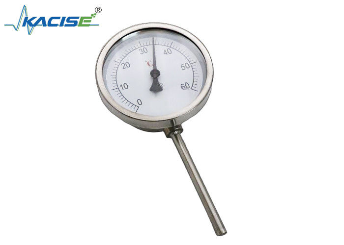 Bimetallische thermometer van roestvrij staal 304/316 met aanpasbare stamlengte en EN 13190 of ASME B40.3-certificering