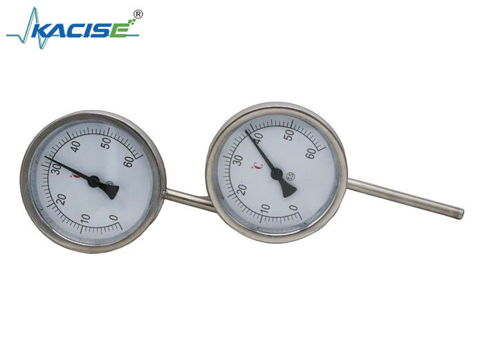 Bimetallische thermometer van roestvrij staal 304/316 met aanpasbare stamlengte en EN 13190 of ASME B40.3-certificering