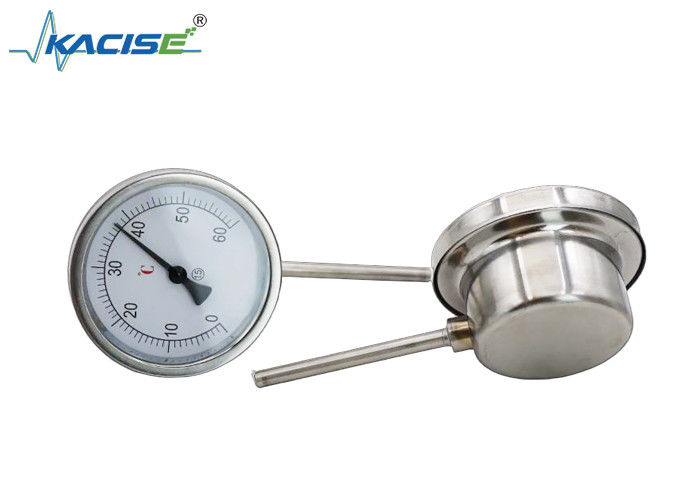 WSS-411W Industriële bimetallische thermometer met roestvrij staal 304/316, aanpasbare stamlengte en geen stroomvoorziening vereist