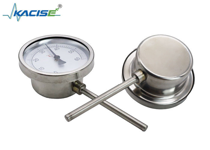 WSS-411W Industriële bimetallische thermometer met roestvrij staal 304/316, aanpasbare stamlengte en geen stroomvoorziening vereist