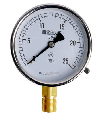 Drukmeter voor de beugel van roestvrij staal met IP65-bescherming en beugelgevoelig element voor de meting van micro- en negatieve druk