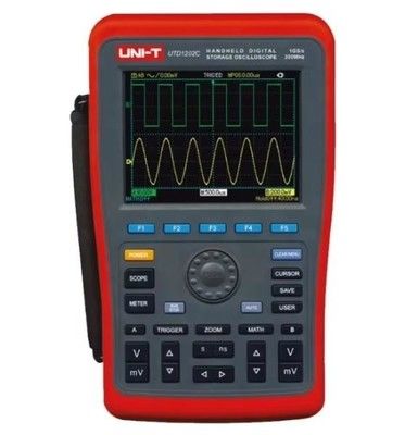 UNI-T UTD1202C Pro Handheld Digitale Opslagoscilloscoop - 200MHz, Dubbel Kanaal, Kleurenscherm
