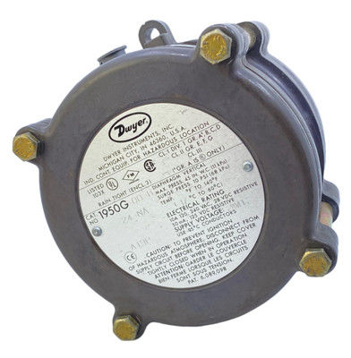 Dwyer explosiebestendige drukdifferentiële schakelaar (modellen 1950G-0-B-120-NA & 1950G-00-B-240)