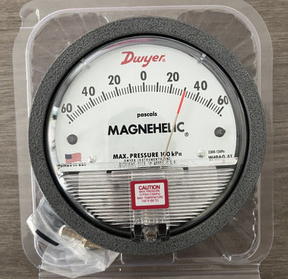 Dwyer-serie 2000 Magnehelicale differentialdrukmeter met ±2% FS-nauwkeurigheid en wrijvingsloze magnetische beweging voor toepassingen van 20-140 °F