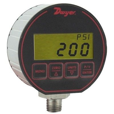 Dwyer-serie DPG Digitale drukmeter Gehalte Rating ontworpen om te voldoen aan NEMA 4/4X IP66 druklimiet 2x drukbereik