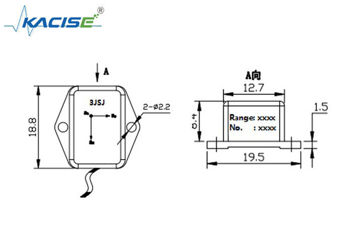 K-3JSJ-001 Lichte drieassige versnellingssensor/Triaxiale hogesnelheidsversnellingsmeter 0~3 V