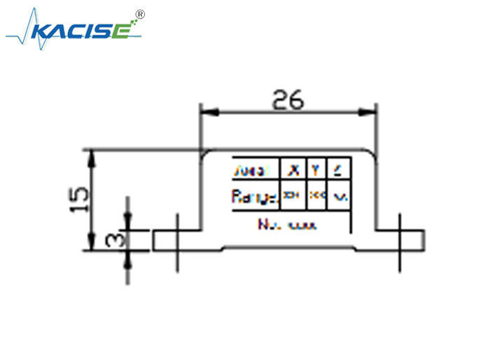 K-3JSJ-300 Small Size Triaxial Accelerometer Sensor Module met hoge frequentie 0,5 ~ 4,5 V Analoogspanningsuitgang
