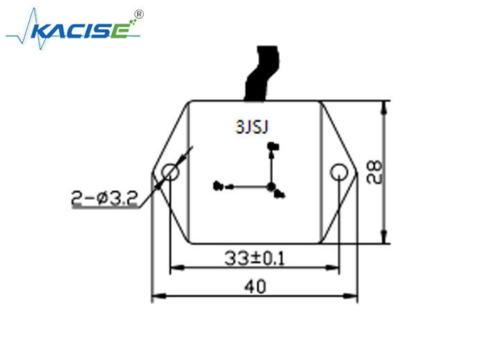 K-3JSJ-300 Small Size Triaxial Accelerometer Sensor Module met hoge frequentie 0,5 ~ 4,5 V Analoogspanningsuitgang