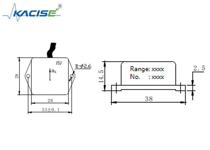Uniaxiale versnellingsmeter sensor met 0,5~4,5V Uitgang ±1 g bereik en breed meetbereik