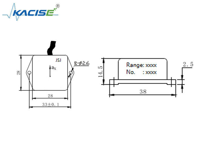 Schokbestendige lineaire versnellingssensor met een breed meetbereik en een kleine afmeting voor stabiliteitscontrole van het vliegtuig